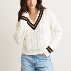 Blair Cable V-Neck Sweater
